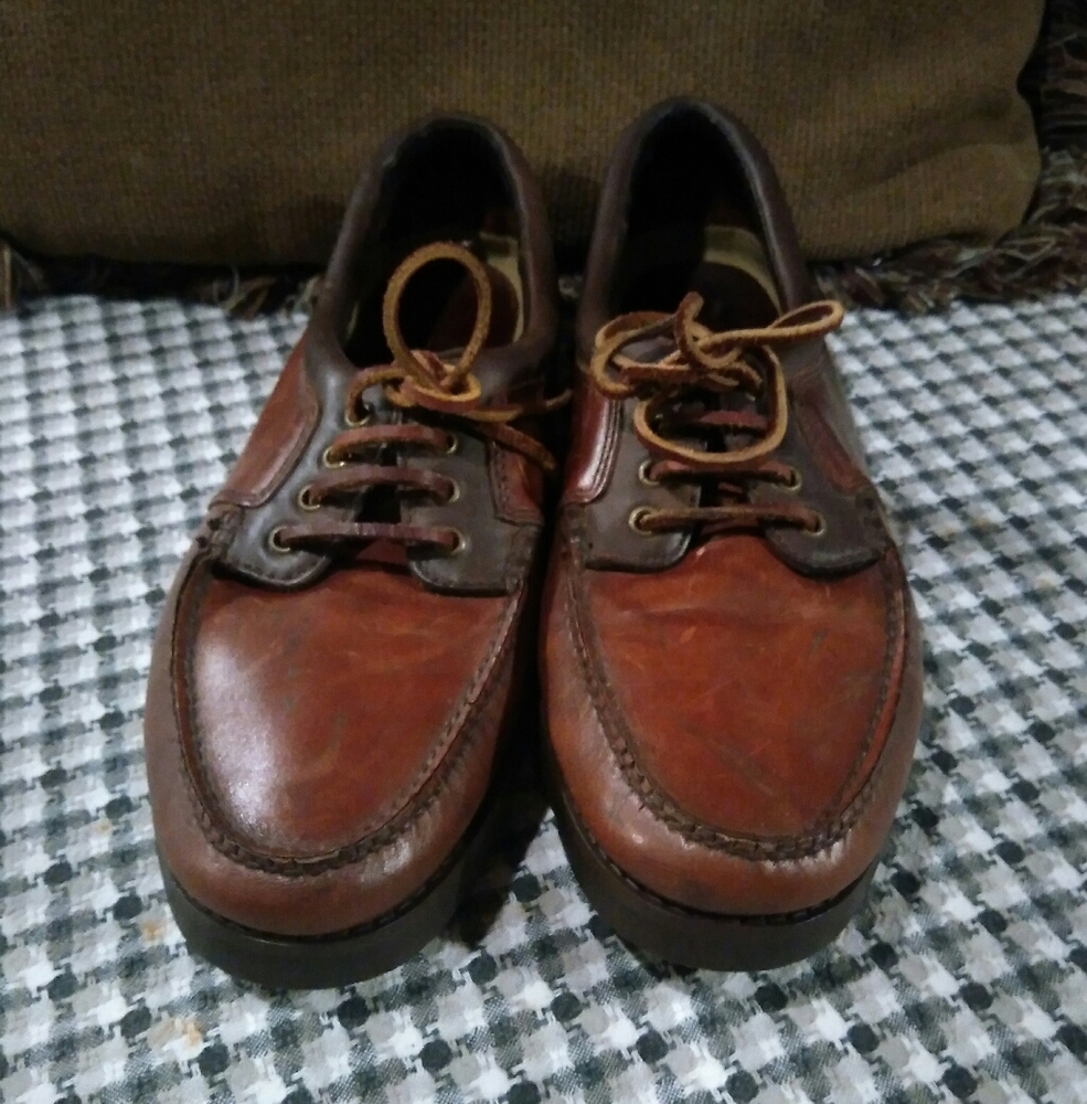 Men Leather brown Shoes by St John Bay Size 13M